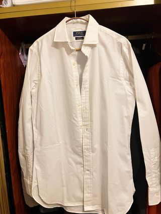 Camisa Polo Ralph Lauren Slim Fit Oxford Blanca
