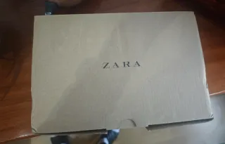 Zapato tacón Zara granate T.36