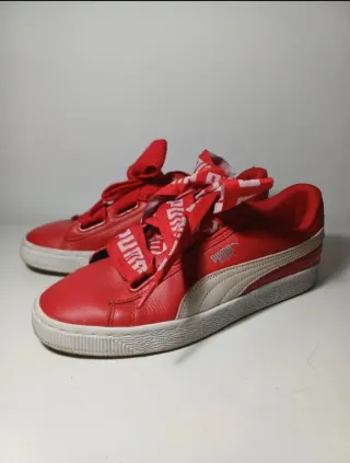 Zapatillas Puma Basket Heart Patent Rojas