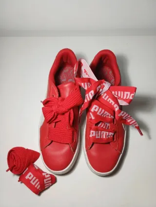 Zapatillas Puma Basket Heart Patent Rojas