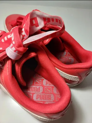 Zapatillas Puma Basket Heart Patent Rojas