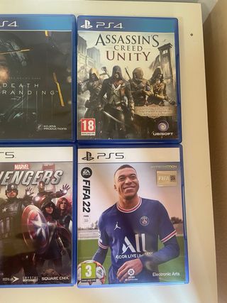 Videojuegos PS4 y PS5.