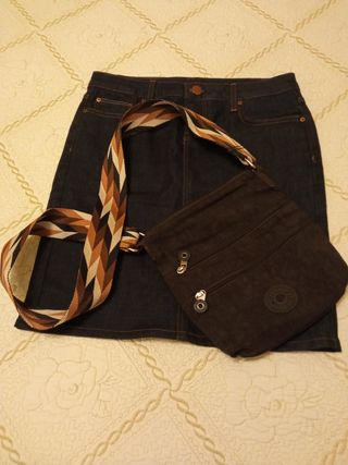 Falda vaquera Zara + regalo bolso