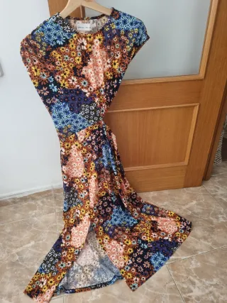 Vestido largo estampado floral