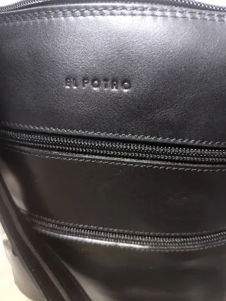 Bolso bandolera piel Del Potro negro