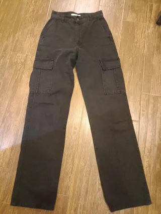 Jeans cargo neri donna