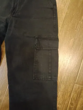 Jeans cargo neri donna