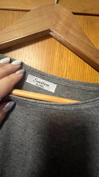 Maglia grigia maniche lunghe donna