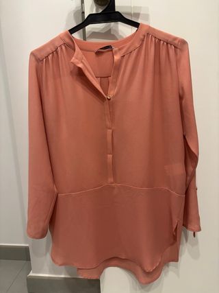 Camisa manga larga color coral