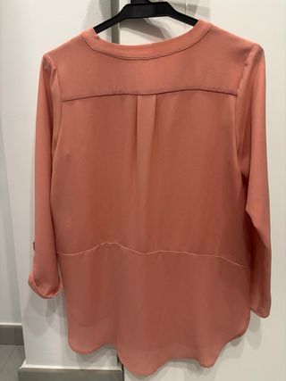 Camisa manga larga color coral