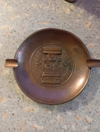 Cenicero Mexicano Cobre Diseño Azteca
