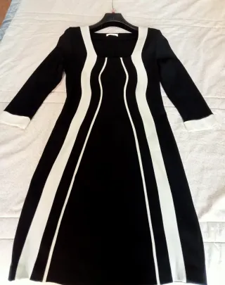 Abito elegante nero e bianco