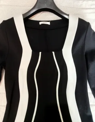 Abito elegante nero e bianco