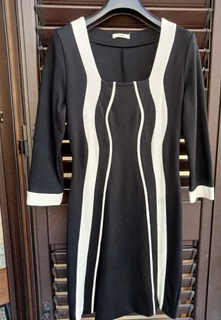 Abito elegante nero e bianco
