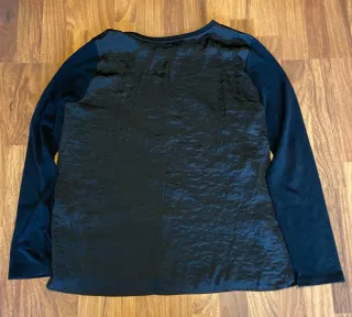 Camiseta Zara Negra Manga Larga