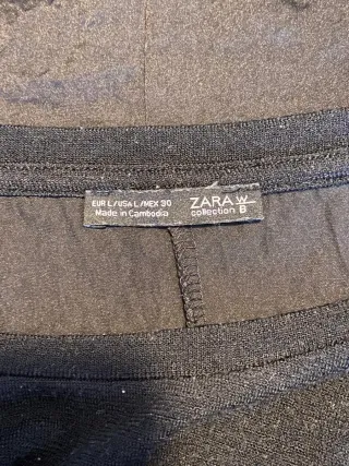 Camiseta Zara Negra Manga Larga