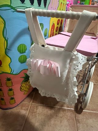 Coche de muñecas bblux rosa vintage