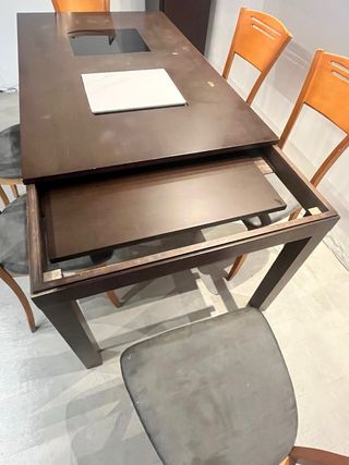 Mesa comedor + 6 sillas madera