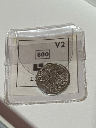Réplica en plata (ley 800) de una moneda histórica