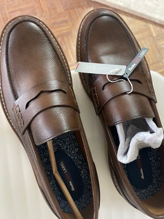 Mocasines de piel Bata Marrones Nuevos