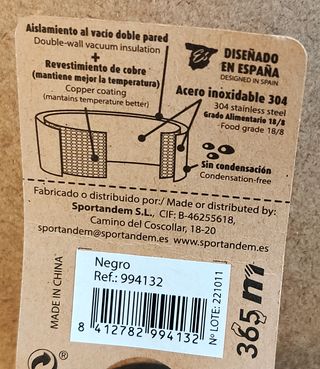 BOTELLA TERMICA TANDEM 500ML A ESTRENAR