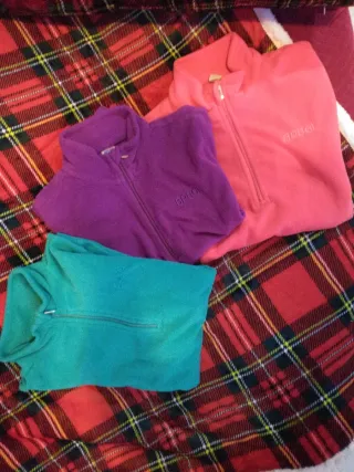 Set 3 felpe in pile bambina,colorate marca Brugi