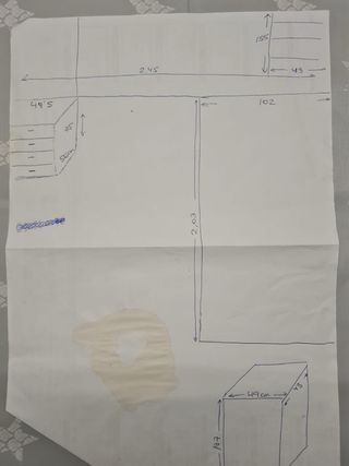 Habitación juvenil azul y blanca