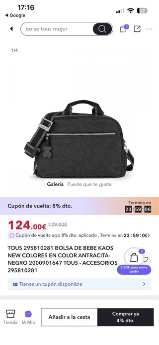 Mochila Maternidad Tous Negra