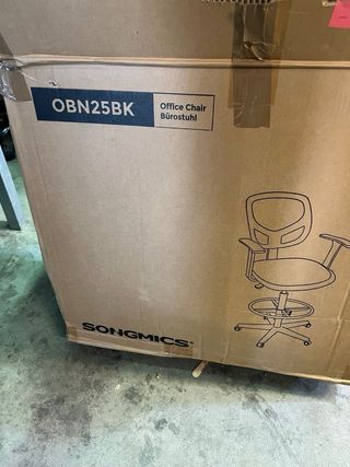 Silla SONGMICS giratoria negra OBN25BK