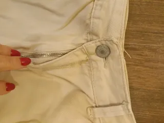 Jeans cargo beige donna