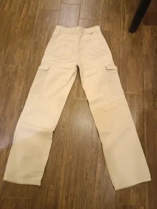 Jeans cargo beige donna