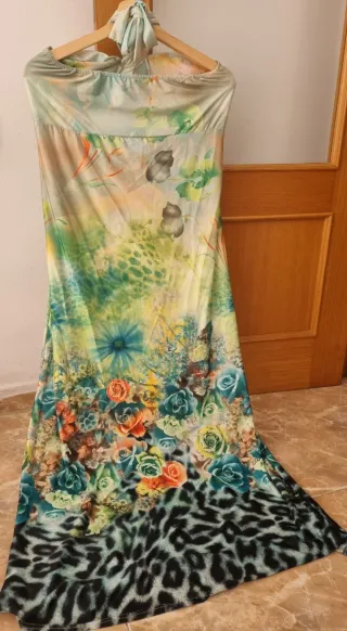Vestido largo estampado floral