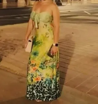 Vestido largo estampado floral