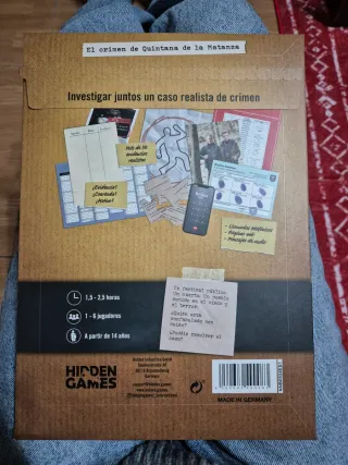 Juego Hidden Games: El Crimen de QuintanaSIN ABRIR