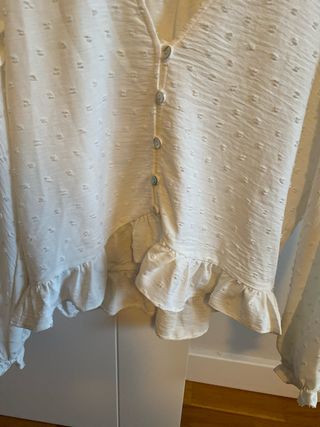 Camisa Renatta & Go blanca volantes