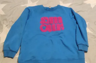 Sudadera lactancia Amour azul y rosa