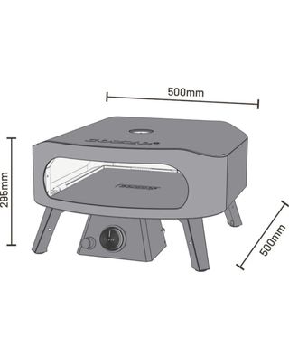 Forno pizza a Gas - Cozze 13” - in acciaio inox