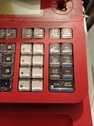 Caja Registradora Casio Roja