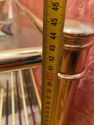 Mesa centro de cristal y acero cromado