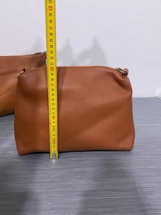 Set 2 borse similpelle marrone