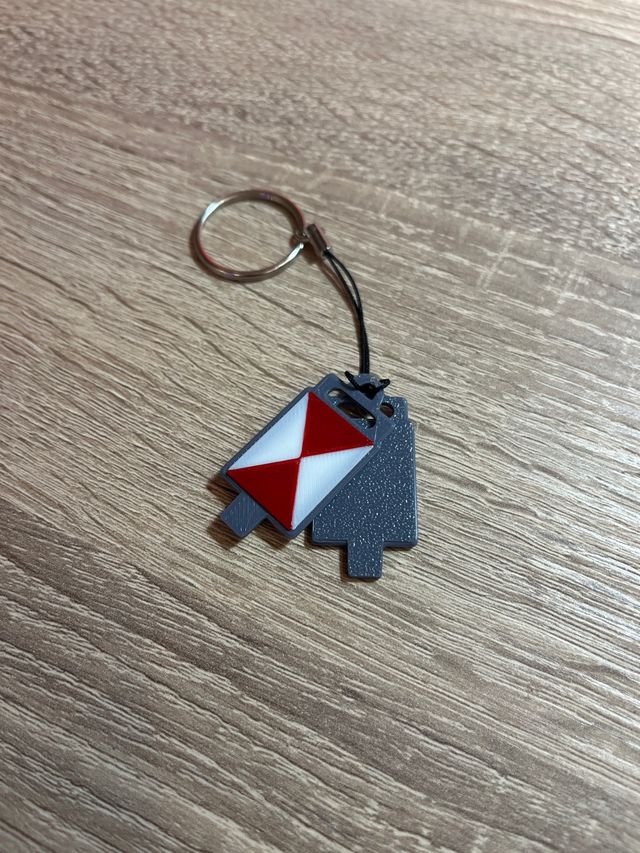 Llavero cartelón de cola de tren