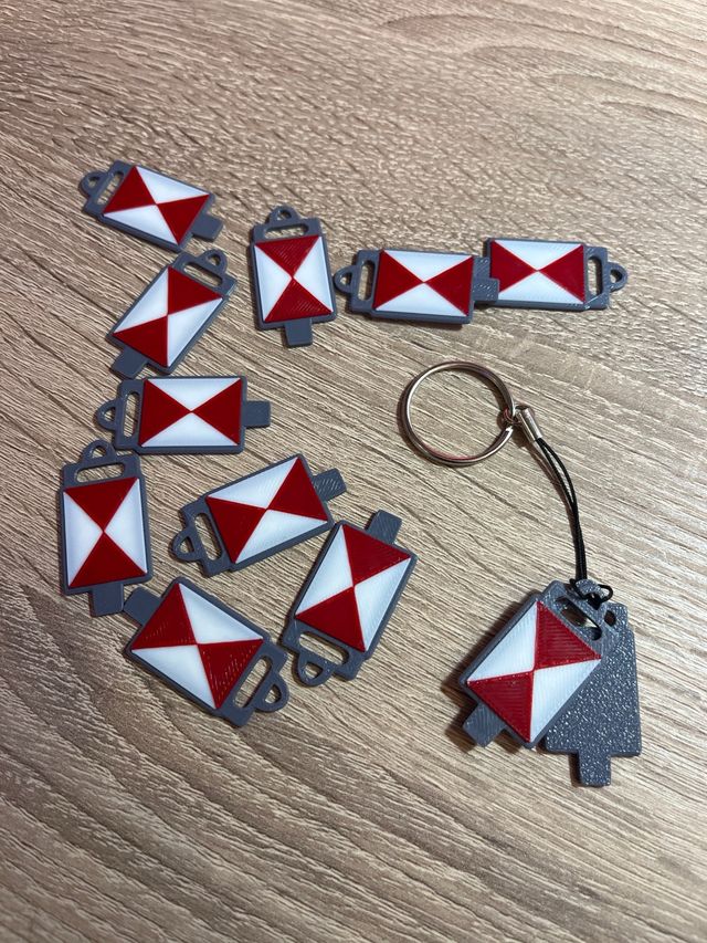 Llavero cartelón de cola de tren