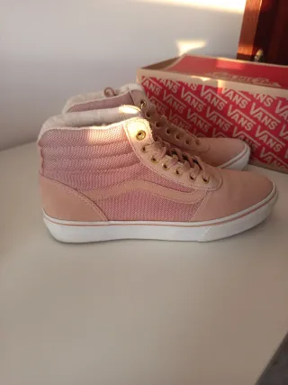 Zapatillas Vans rosas altas