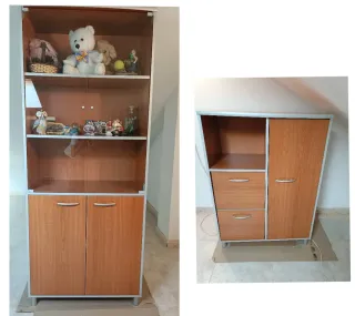 Vitrina y Mueble Madera y Cristal