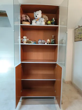 Vitrina y Mueble Madera y Cristal