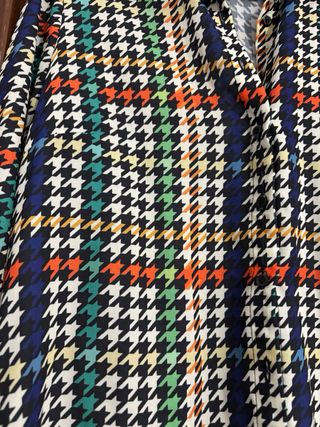 Camisa estampada cuadros multicolor