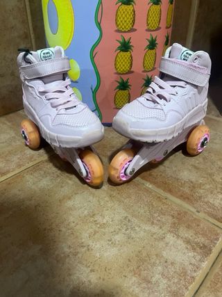 Patines Mustang niña rosas