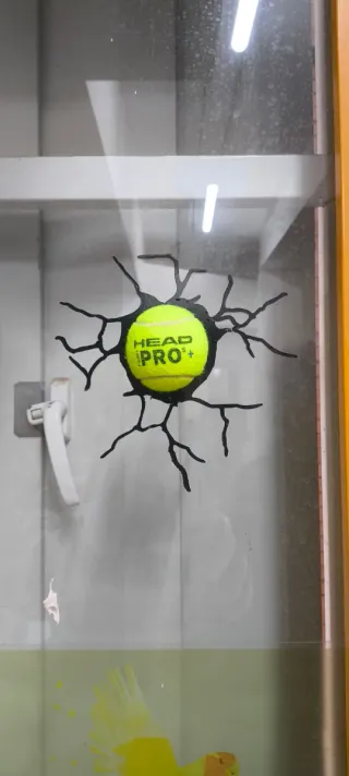 Ahdesivo Pelota pádel decoración reciclada