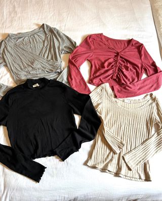 Set 4 Camisetas Manga Larga