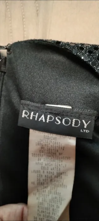 Vestido fiesta lentejuelas negro